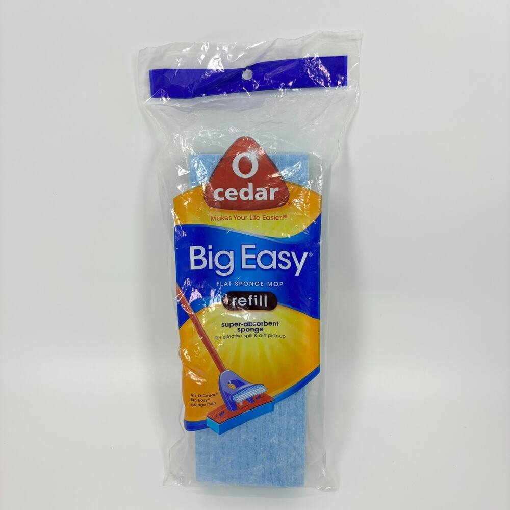 O'CEDAR Big Easy Flat Sponge Mop Refill New Sealed